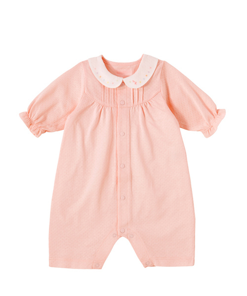 Miki ママ ベビー House ミキハウス のファッション Miki ロンパース 衿つき清楚なプレオール ロンパース 上質超歓迎で快適 ロンパース