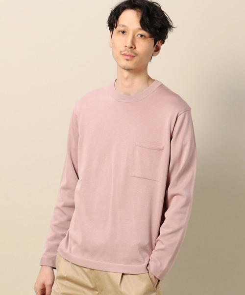 BEAUTY&YOUTH UNITED ARROWS（ビューティーアンドユースユナイテッドアローズ）の「BY ウォッシャブル 1ポケット ニット o（ニット/セーター・メンズ・ベージュ/ネイビー/ライトピンク・SMALL/X-LARGE/LARGE/MEDIUM）」の3枚目の写真