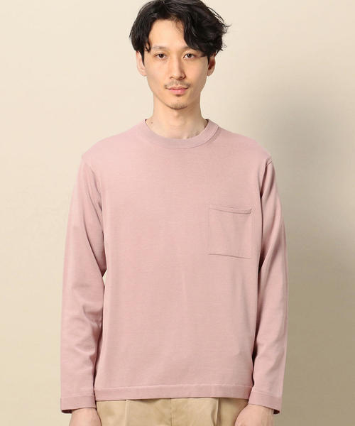BEAUTY&YOUTH UNITED ARROWS（ビューティーアンドユースユナイテッドアローズ）の「BY ウォッシャブル 1ポケット ニット o（ニット/セーター・メンズ・ベージュ/ネイビー/ライトピンク・SMALL/X-LARGE/LARGE/MEDIUM）」の6枚目の写真