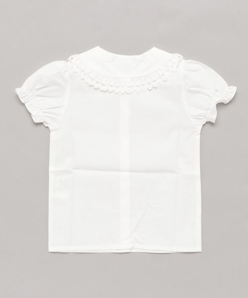 Catherine Cottage（キャサリンコテージ）の「日本製フォーマルレース衿半袖ブラウス（シャツ/ブラウス・キッズ・ホワイト系その他3/ホワイト系その他/ホワイト系その他2・140/100/110/120/130）」の4枚目の写真