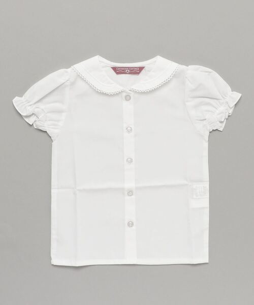 Catherine Cottage（キャサリンコテージ）の「日本製フォーマルレース衿半袖ブラウス（シャツ/ブラウス・キッズ・ホワイト系その他3/ホワイト系その他/ホワイト系その他2・140/100/110/120/130）」の7枚目の写真