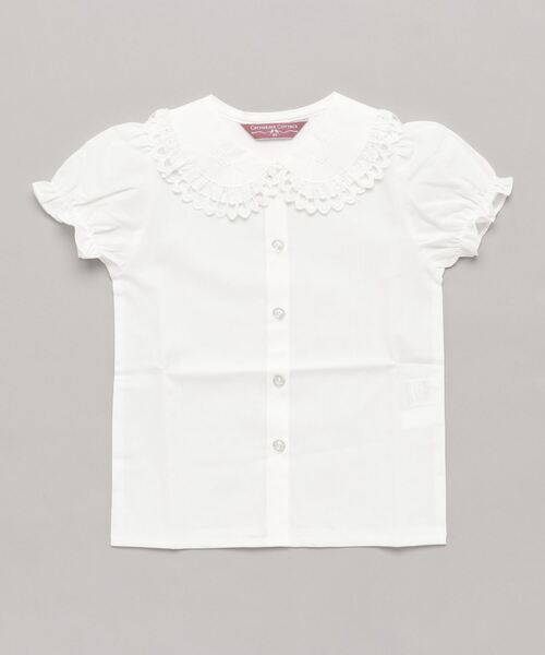 Catherine Cottage（キャサリンコテージ）の「日本製フォーマルレース衿半袖ブラウス（シャツ/ブラウス・キッズ・ホワイト系その他3/ホワイト系その他/ホワイト系その他2・140/100/110/120/130）」の9枚目の写真