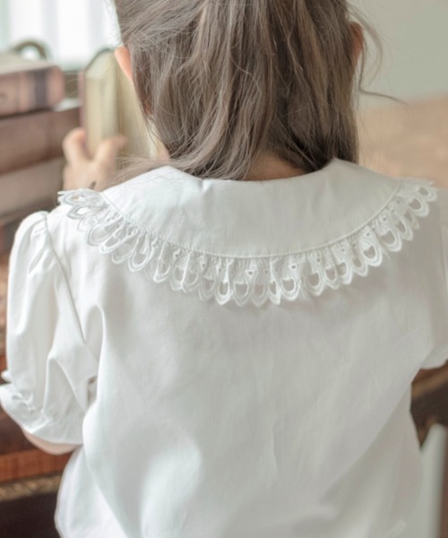 Catherine Cottage（キャサリンコテージ）の「日本製フォーマルレース衿半袖ブラウス（シャツ/ブラウス・キッズ・ホワイト系その他3/ホワイト系その他/ホワイト系その他2・140/100/110/120/130）」の18枚目の写真