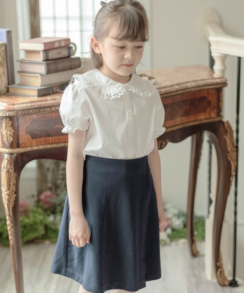 Catherine Cottage（キャサリンコテージ）の「日本製フォーマルレース衿半袖ブラウス（シャツ/ブラウス・キッズ・ホワイト系その他3/ホワイト系その他/ホワイト系その他2・140/100/110/120/130）」の19枚目の写真