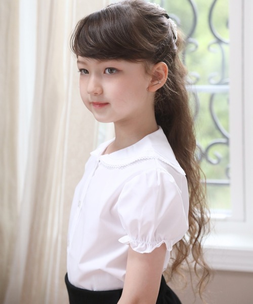 Catherine Cottage（キャサリンコテージ）の「日本製フォーマルレース衿半袖ブラウス（シャツ/ブラウス・キッズ・ホワイト系その他3/ホワイト系その他/ホワイト系その他2・140/100/110/120/130）」の13枚目の写真