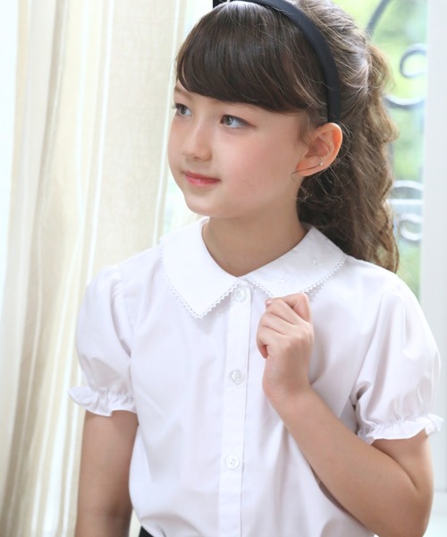 Catherine Cottage（キャサリンコテージ）の「日本製フォーマルレース衿半袖ブラウス（シャツ/ブラウス・キッズ・ホワイト系その他3/ホワイト系その他/ホワイト系その他2・140/100/110/120/130）」の11枚目の写真