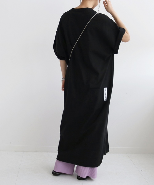 SLOBE citron.（スローブシトロン）の「SLOBE citron.BIG PIS ワンピース◆（ワンピース・レディース・ブラック/ダークラベンダー・FREE）」の13枚目の写真