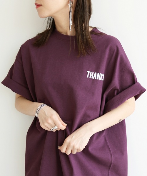 SLOBE citron.（スローブシトロン）の「SLOBE citron.BIG PIS ワンピース◆（ワンピース・レディース・ブラック/ダークラベンダー・FREE）」の17枚目の写真