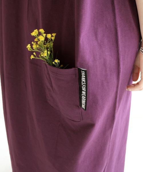 SLOBE citron.（スローブシトロン）の「SLOBE citron.BIG PIS ワンピース◆（ワンピース・レディース・ブラック/ダークラベンダー・FREE）」の10枚目の写真