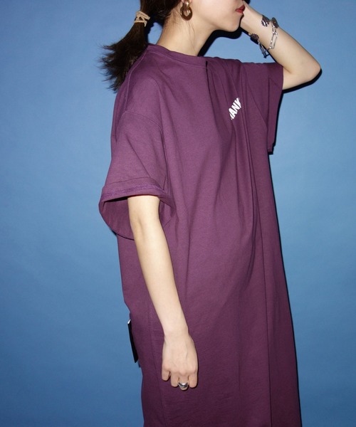 SLOBE citron.（スローブシトロン）の「SLOBE citron.BIG PIS ワンピース◆（ワンピース・レディース・ブラック/ダークラベンダー・FREE）」の14枚目の写真