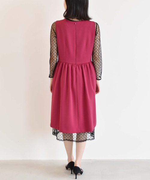 kaene（カエン）の「ドットチュールインナーワンピース（ドレス）」 - WEAR