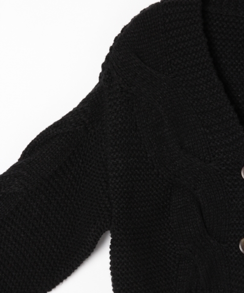 GLOBAL WORK（グローバルワーク）の「【キッズ】ケーブルショートカーデ/801482（カーディガン/ボレロ・キッズ・ホワイト/ブラック/レッド・MEDIUM/LARGE/X-LARGE）」の6枚目の写真