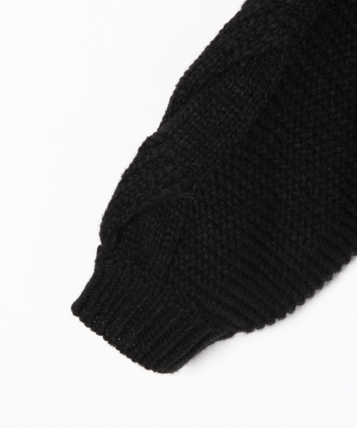 GLOBAL WORK（グローバルワーク）の「【キッズ】ケーブルショートカーデ/801482（カーディガン/ボレロ・キッズ・ホワイト/ブラック/レッド・MEDIUM/LARGE/X-LARGE）」の7枚目の写真