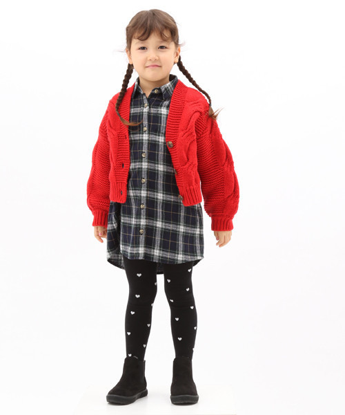 GLOBAL WORK（グローバルワーク）の「【キッズ】ケーブルショートカーデ/801482（カーディガン/ボレロ・キッズ・ホワイト/ブラック/レッド・MEDIUM/LARGE/X-LARGE）」の22枚目の写真