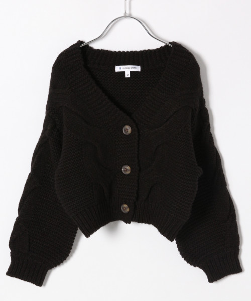 GLOBAL WORK（グローバルワーク）の「【キッズ】ケーブルショートカーデ/801482（カーディガン/ボレロ・キッズ・ホワイト/ブラック/レッド・MEDIUM/LARGE/X-LARGE）」の21枚目の写真