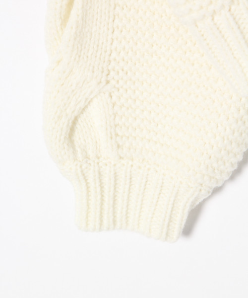 GLOBAL WORK（グローバルワーク）の「【キッズ】ケーブルショートカーデ/801482（カーディガン/ボレロ・キッズ・ホワイト/ブラック/レッド・MEDIUM/LARGE/X-LARGE）」の15枚目の写真