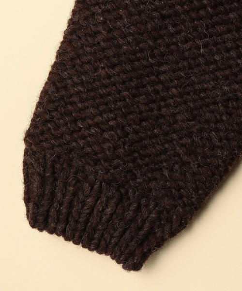 coen（コーエン）の「ハンドニットケーブルカーディガン（カーディガン/ボレロ・レディース・オフホワイト/ダークブラウン・FREE）」の14枚目の写真