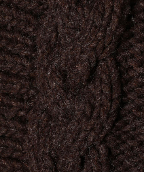 coen（コーエン）の「ハンドニットケーブルカーディガン（カーディガン/ボレロ・レディース・オフホワイト/ダークブラウン・FREE）」の16枚目の写真