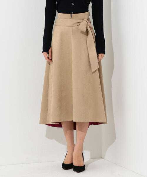 Jewel Changes（ジュエルチェンジズ）の「CS スウェードライク ボンディングスカート（スカート・レディース・ダークブラウン/ベージュ/マスタード・34/36/38）」の17枚目の写真