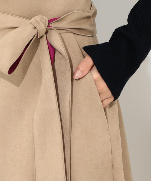 Jewel Changes（ジュエルチェンジズ）の「CS スウェードライク ボンディングスカート（スカート・レディース・ダークブラウン/ベージュ/マスタード・34/36/38）」の21枚目の写真