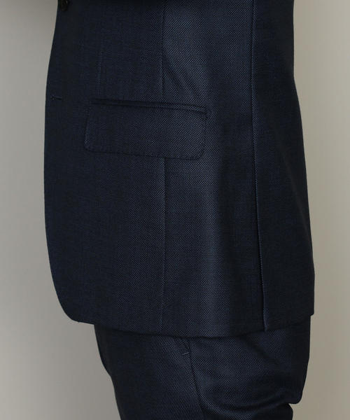 green label relaxing（グリーンレーベルリラクシング）の「KANGAROO ISLAND WOOL バーズアイ 2ボタン RV NT HP ジャケット ◆（スーツジャケット・メンズ・グレー/ロイヤルブルー・42/44/46/48/50/52）」の10枚目の写真