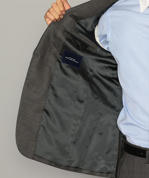 green label relaxing（グリーンレーベルリラクシング）の「KANGAROO ISLAND WOOL バーズアイ 2ボタン RV NT HP ジャケット ◆（スーツジャケット・メンズ・グレー/ロイヤルブルー・42/44/46/48/50/52）」の13枚目の写真