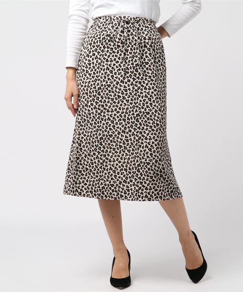 flower(フラワー)の「リトルレオパードスカート(スカート・レディース・アイボリー/グレー・FREE)」の5枚目の写真