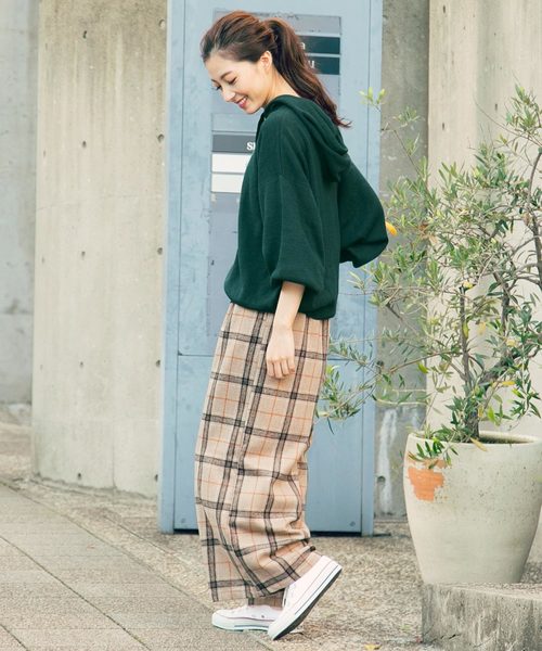 KOBE LETTUCE（コウベレタス）の「ボリュームスリーブドロップショルダーニットパーカー＊レディース/トップス[C3444]神戸レタス（パーカー・レディース・ブラック/グレー/グリーン/プラム・FREE）」の10枚目の写真