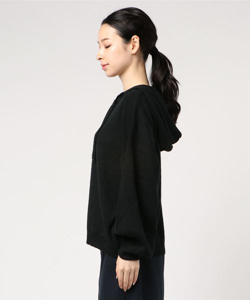 KOBE LETTUCE（コウベレタス）の「ボリュームスリーブドロップショルダーニットパーカー＊レディース/トップス[C3444]神戸レタス（パーカー・レディース・ブラック/グレー/グリーン/プラム・FREE）」の11枚目の写真