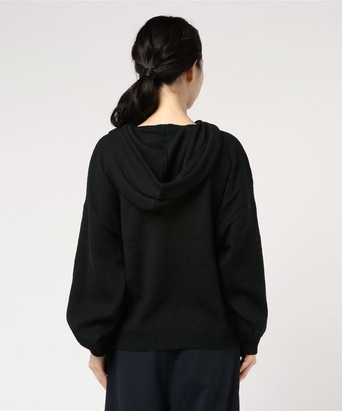 KOBE LETTUCE（コウベレタス）の「ボリュームスリーブドロップショルダーニットパーカー＊レディース/トップス[C3444]神戸レタス（パーカー・レディース・ブラック/グレー/グリーン/プラム・FREE）」の5枚目の写真