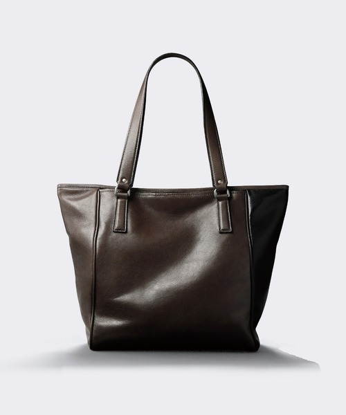 aniary（アニアリ）の「トートバッグ（アンティークレザー）（トートバッグ・メンズ・ブラック/ダークブラウン/ダークブルー/キャメル/マルーン/ライトグレー/ブルー系その他/ダークオレンジ/ブラック×グレー/レッド系その他/ダークネイビー/ホワイト系その他・FREE）」の3枚目の写真