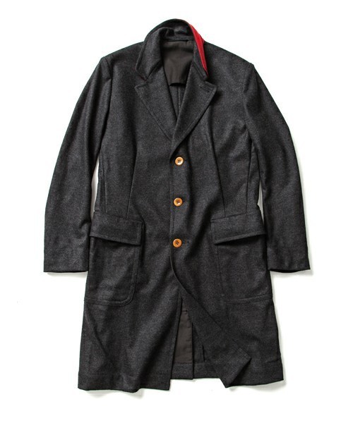 HAVERSACK ダークグレー チェスターコート ウール混紡 HAVERSACK ダークグレー チェスターコート ウール混紡