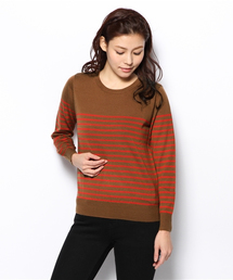 BEAMS LIGHTS Women's | BEAMS LIGHTS / ショルダーボタン ボーダープルオーバー(ニット/セーター)