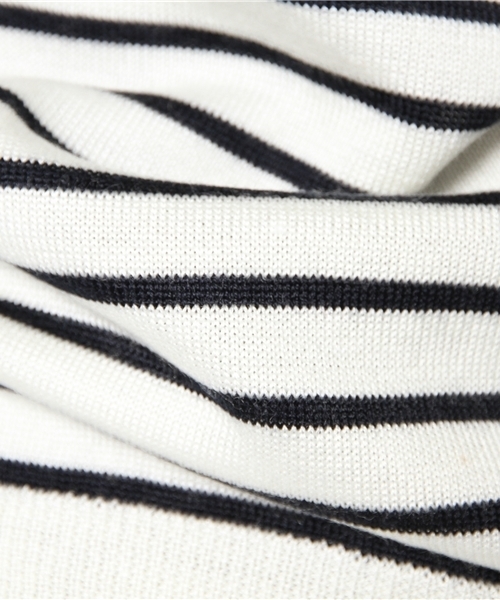 BEAMS LIGHTS Women's（ビームスライツ ウィメンズ）の「□BEAMS LIGHTS / ショルダーボタン ボーダープルオーバー（ニット/セーター・レディース・ブラウン系その他/ネイビー・ONE SIZE）」の9枚目の写真