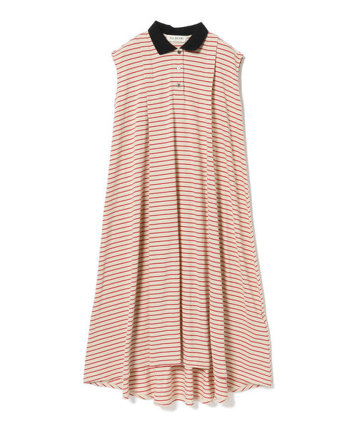 Ray BEAMS（レイビームス）の「Ray BEAMS / ボーダー フレア ポロ ワンピース（ワンピース・レディース・ベージュ/ネイビー/ブルー・ONE SIZE）」の9枚目の写真