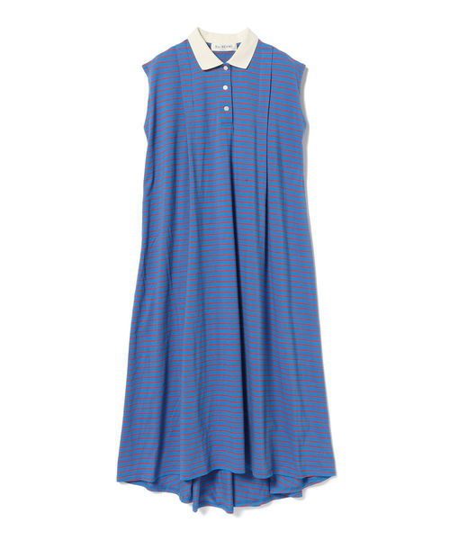 Ray BEAMS（レイビームス）の「Ray BEAMS / ボーダー フレア ポロ ワンピース（ワンピース・レディース・ベージュ/ネイビー/ブルー・ONE SIZE）」の3枚目の写真