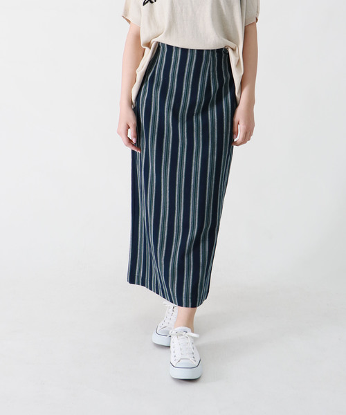 vingtrois（バントロア）の「【vingtrois】ハイウエストマルチストライプタイトスカート（スカート・レディース・ベージュ/ネイビー/キャメル・M）」の18枚目の写真