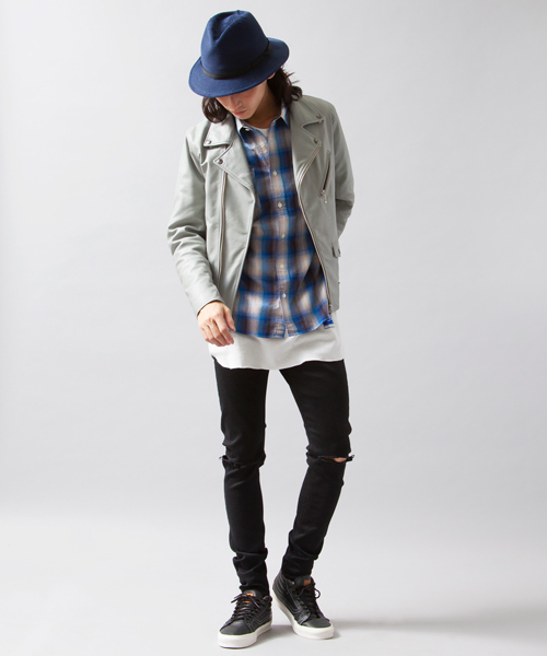 MONKEY TIME（モンキータイム）の「MT∴ シープレザー ニュールック ダブル ライダースジャケット◇§（ライダースジャケット・メンズ・ブラック/グレー・SMALL/MEDIUM/LARGE/X-LARGE）」の15枚目の写真