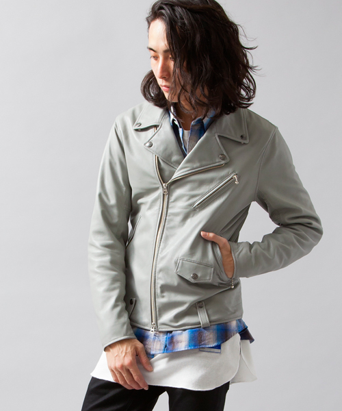 MONKEY TIME（モンキータイム）の「MT∴ シープレザー ニュールック ダブル ライダースジャケット◇§（ライダースジャケット・メンズ・ブラック/グレー・SMALL/MEDIUM/LARGE/X-LARGE）」の11枚目の写真