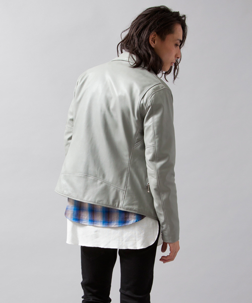 MONKEY TIME（モンキータイム）の「MT∴ シープレザー ニュールック ダブル ライダースジャケット◇§（ライダースジャケット・メンズ・ブラック/グレー・SMALL/MEDIUM/LARGE/X-LARGE）」の13枚目の写真