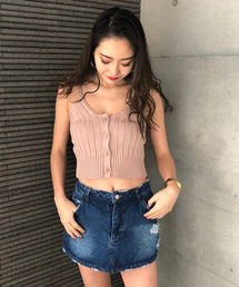 ENVYM | ショートリブＫＮＩＴキャミ(キャミソール)