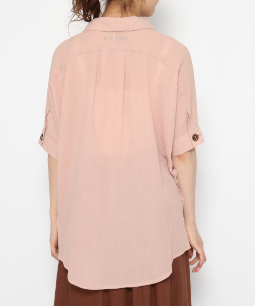 Heather（ヘザー）の「Wポケットコットンシャツ/SS　841909（シャツ/ブラウス・レディース・ホワイト/ベージュ/ピンク・FREE）」の12枚目の写真