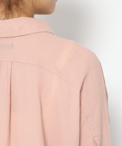 Heather（ヘザー）の「Wポケットコットンシャツ/SS　841909（シャツ/ブラウス・レディース・ホワイト/ベージュ/ピンク・FREE）」の6枚目の写真