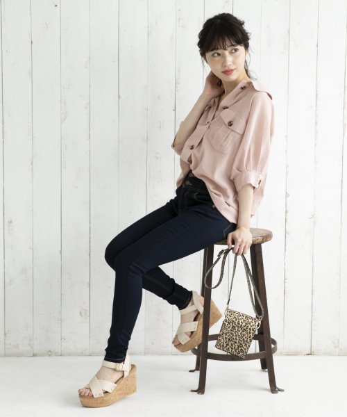 Heather（ヘザー）の「Wポケットコットンシャツ/SS　841909（シャツ/ブラウス・レディース・ホワイト/ベージュ/ピンク・FREE）」の19枚目の写真