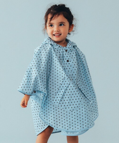 こども ビームス（コドモビームス）の「b柄 レインポンチョ（70～90cm）（レインコート/ポンチョ・キッズ・チャコールグレー/レッド系その他3/サックスブルー/ブルー系その他2/ネイビー/バイオレット・ONE SIZE）」の11枚目の写真