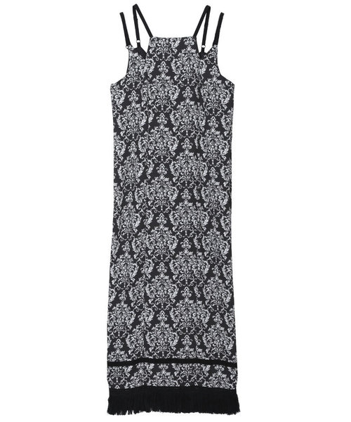 Ameri vintage モノクロワンピース セール】NOAH FRINGE DRESS（ワンピース）｜Ameri（アメリ）の