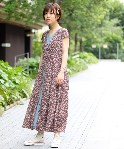 JOINT WORKS（ジョイントワークス）の「レイヤードショートスリーブワンピース◆（ワンピース・レディース・ブラック/ブラウン・FREE）」の2枚目の写真