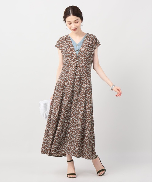 JOINT WORKS（ジョイントワークス）の「レイヤードショートスリーブワンピース◆（ワンピース・レディース・ブラック/ブラウン・FREE）」の3枚目の写真