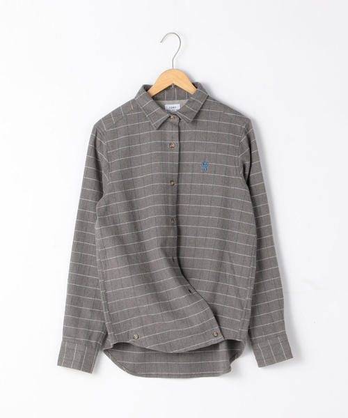 coen（コーエン）の「インディアンコットンネルシャツ（シャツ/ブラウス・レディース・ベージュ/ネイビー/グレー・LARGE/MEDIUM）」の21枚目の写真