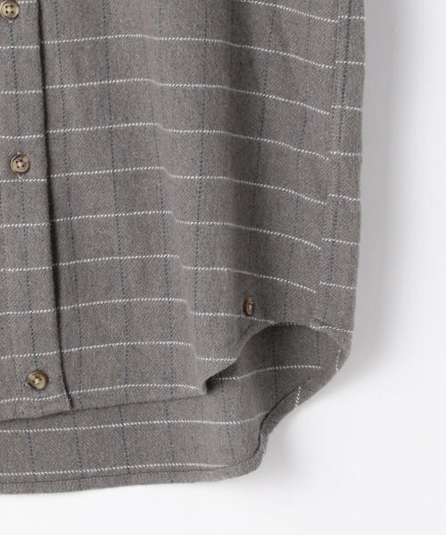 coen（コーエン）の「インディアンコットンネルシャツ（シャツ/ブラウス・レディース・ベージュ/ネイビー/グレー・LARGE/MEDIUM）」の22枚目の写真